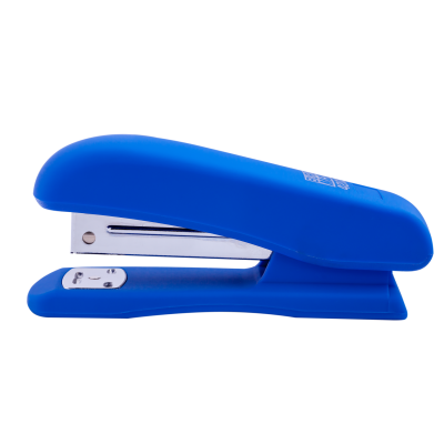 Степлер пластиковый, RUBBER TOUCH, 20 арк., (скобы №24; 26), 127х54х33 мм, синий