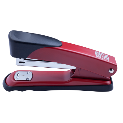 Степлер металлический, 25 л., (скобы №24; 26), 138х65х40 мм, красный