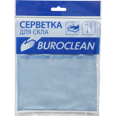 Салфетка микрофибра для стекла и зеркал Buroclean 30х30