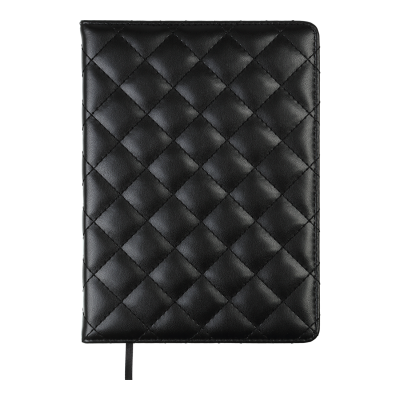 Ежедневник недатированный DONNA LINE, A5, черный, искусственная кожа/поролон