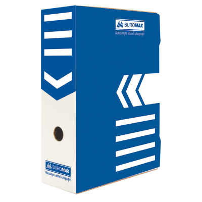 Бокс для архивации документов, 100 мм, синий