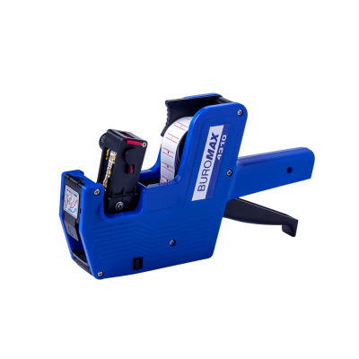 Этикет-пистолет, однострочный, горизонтальный, синий