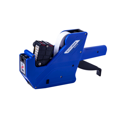 Этикет-пистолет, двухстрочный, горизонтальный, синий