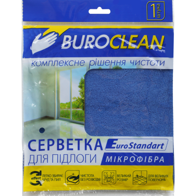 Салфетка для пола, микрофибра, BuroClean EuroStandart 50х60 см