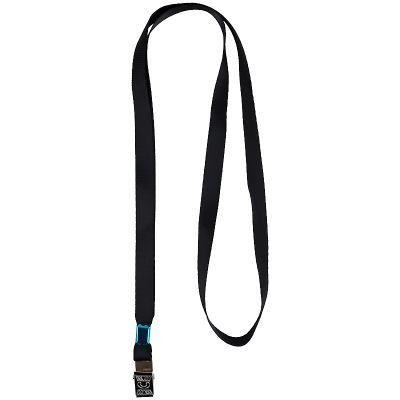 Шнурок для бейджа с метал. клипом, черный, 4532