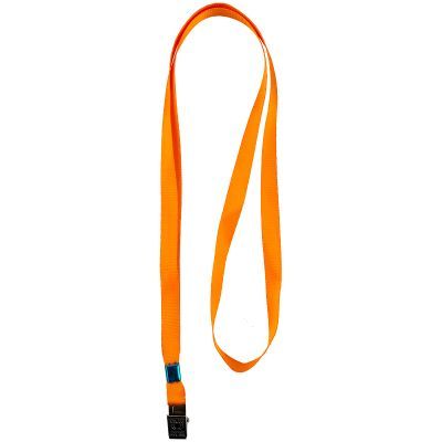 Шнурок для бейджа с метал. клипом, оранжевый, 4532