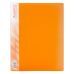 Папка з затиском, А4, прозора помаранч Папка з затиском, А4, прозора помаранч