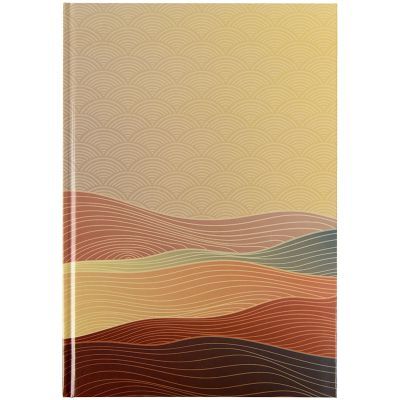 Книга записная А4 Waves, 96л., клетка, цвет ассорти