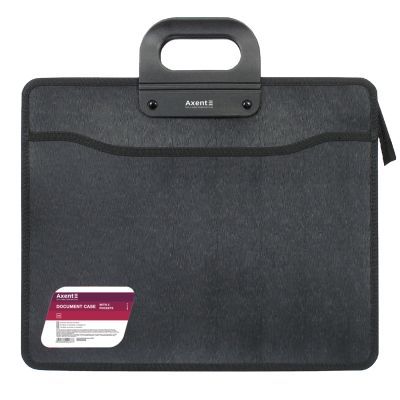 Портфель В4 на молнии на 3 отделения черный (1603-01-A)