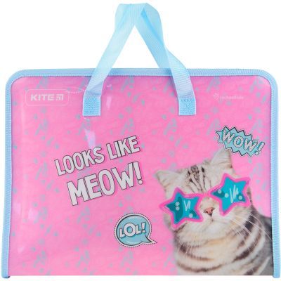 Папка-портфель на молнии, 1 отделение, A4, RH