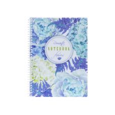 Блокнот "Spring Mood: Swan" А5, пластиковая обл., спираль, 80 л., клетка