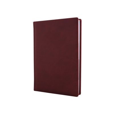 Ежедневник недатированный, Optima тиснение Notebook, Vivella, кремовый блок, клетка, бордовый, A5
