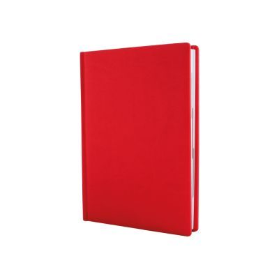 Ежедневник недатированный, Optima тиснение Notebook, Vivella, кремовый блок, красный, клетка, A5