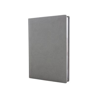 Ежедневник недатированный, Optima тиснение Notebook, Vivella, кремовый блок, клетка, серая, A5