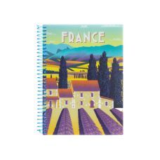 Блокнот "Travelling: FRANCE" А5, пластиковая обл., спираль, 80 л., клетка
