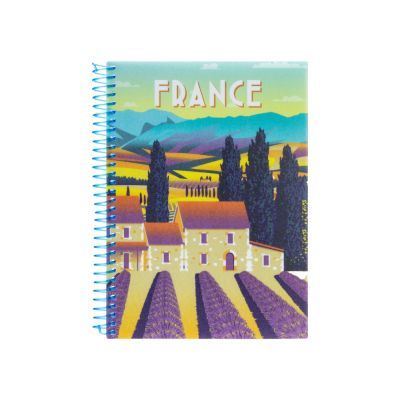 Блокнот "Travelling: FRANCE" А5, пластиковая обл., спираль, 80 л., клетка