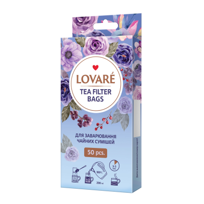 Фильтр-пакеты для чая, 50 шт, LOVARE