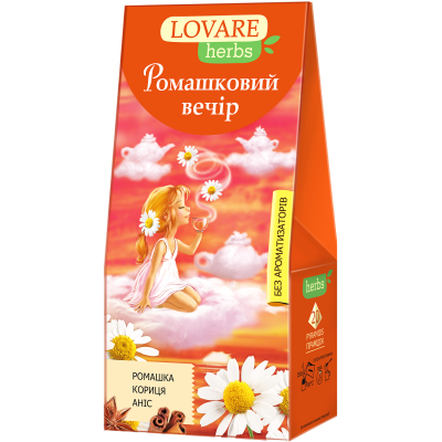 Чай цветочный 1.8г*20, пакет, "Ромашковый вечер HERBS", LOVARE