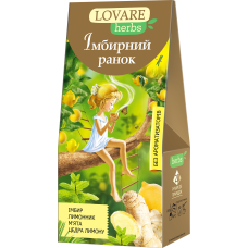 Чай травяной 1.8г*20, пакет, "Имбирное утро HERBS", LOVARE
