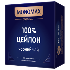Чай чёрный 2г*100, пакет, 100% CEYLON, МОNОМАХ