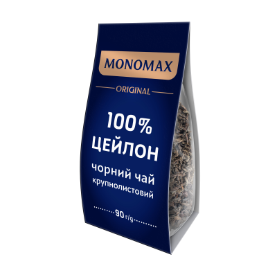 Чай чёрный 90г, лист, 100% CEYLON КРУПНОЛИСТОВИЙ, МОNОМАХ