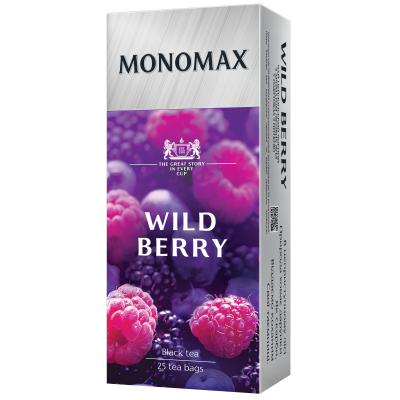 Чай чёрный 1.5г*25, пакет, WILD BERRY, МОNОМАХ