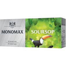 Чай зелёный 1.5г*25, пакет, SOURSOP, МОNОМАХ
