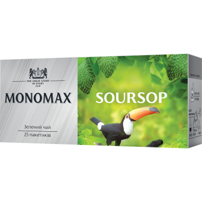 Чай зелёный 1.5г*25, пакет, SOURSOP, МОNОМАХ