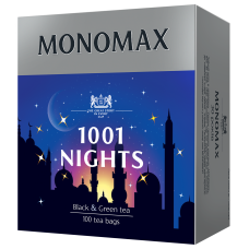 Чай бленд чёрного и зелёного 1.5г*100, пакет, 1001 NIGHTS, МОNОМАХ