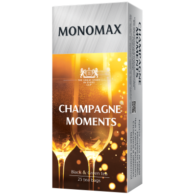 Чай бленд чёрного и зелёного 1.5г*25, пакет, CHAMPAGNE MOMENT, МОNОМАХ