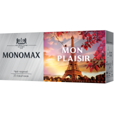 Чай чёрный 1.5г*25, пакет, MON PLAISIR, МОNОМАХ
