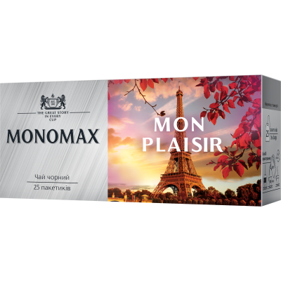 Чай чёрный 1.5г*25, пакет, MON PLAISIR, МОNОМАХ