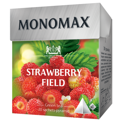 Чай зелёный 1.5г*20, пакет, STRAWBERRY FIELD, МОNОМАХ