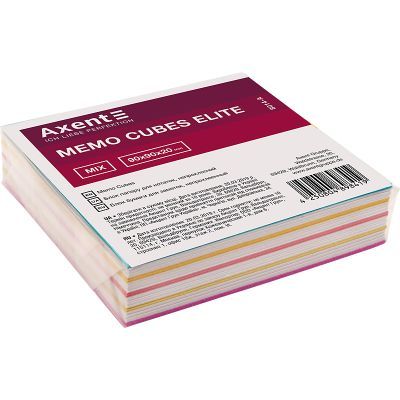 Бумага для заметок Elite "Mix" 90х90х20 мм, непрокл