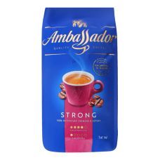 Кофев зернах 1000г, пакет, "Strong", AMBASSADOR (PL)