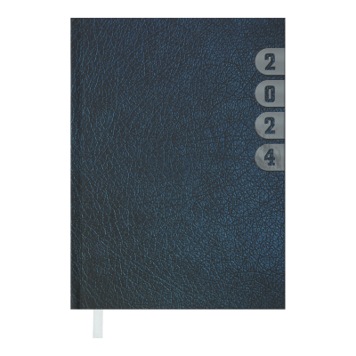 Ежедневник датир. 2024 INDEX, A5, синий