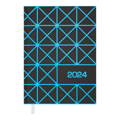 Ежедневник датир. 2024 LINEA, A5, синий