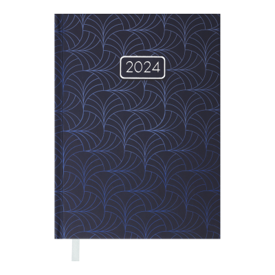 Ежедневник датир. 2024 VELVET, A5, синий