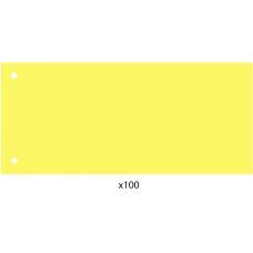 Разделитель листов 240*105мм Economix, пластик, желтый, 100 шт.