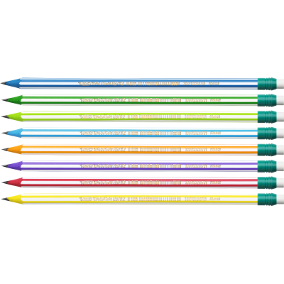 Олівець чорнографітовий "Evolution Stripes", з гумкою