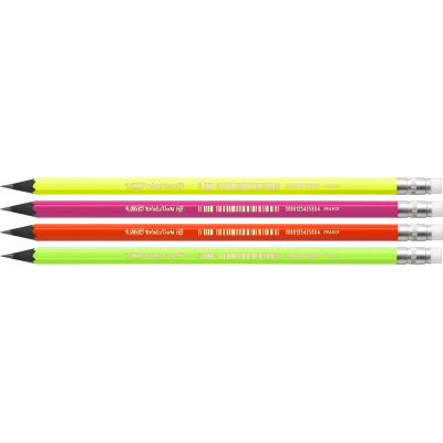 Карандаш "EVOLUTION FLUO", с ластиком, НВ