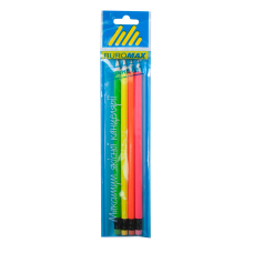 Карандаш графитовый NEON, НВ, с ластиком, ассорти, блистер 4 шт. Карандаш графитовый NEON, НВ, с ластиком, ассорти, блистер 4 шт.