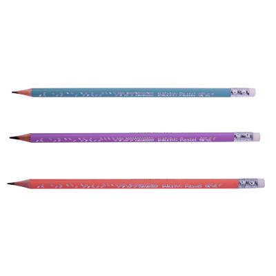 Карандаш графитовый BLACK PEPS HB, с ластиком, PASTEL