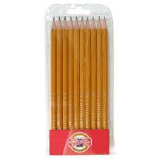 Карандаш графитный 1570, 2Н-3В, набор 10 шт, KOH-I-NOOR