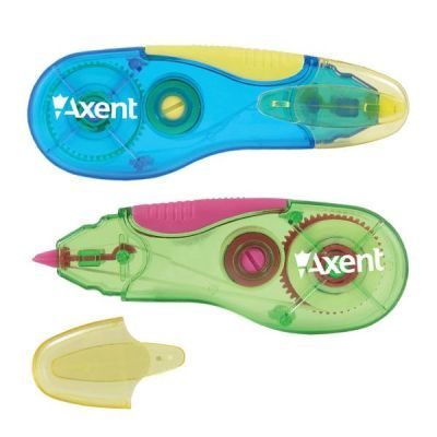 Корректор ленточный 5 мм*5 м, зелено-розовая, Axent