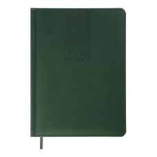 Щоденник датов. 2026 CODE, A5, зелений, штуч. шкіра/поролон