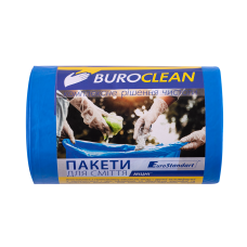Пакеты для мусора 60л/40 шт, крепкие, синие, 600х800мм, 22мкм BuroClean EuroStandart