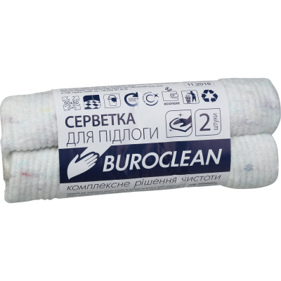 Салфетка для пола х/б, 2шт 50х50см, Buroclean