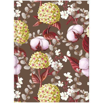 Книга записная твердая обл. А5, 96 л., клет., Bloom, коричневая