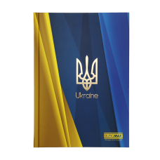Блокнот UKRAINE, А5, 96 л., клетка, твердая картонная обложка, синий электрик